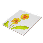 'The Pansy Party' op een keramische Tegel (IV) Tegeltje (Zijkant)