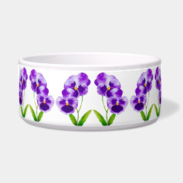 'The Pansy Party' op een Salade Serving Bowl (P) Voerbakje
