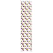 'The Pansy Party' op een Table Runner Korte Tafelloper (Voorkant)