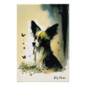 The Papillon Dog - Composition 001 Perfect Poster (Voorkant)
