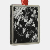 The Paris crowd, 1892 Metalen Ornament (Rechts)