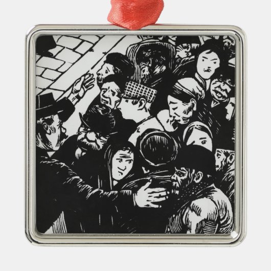 The Paris crowd, 1892 Metalen Ornament (Voorkant)