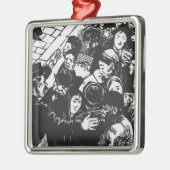 The Paris crowd, 1892 Metalen Ornament (Links)