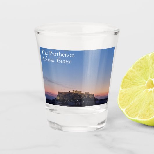 The Parthenon Athens Greece Sunset Souvenir Shot Glas (Voorkant)