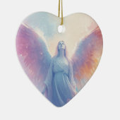 The Pastel Angel on Romantic Valentine Tree Keramisch Ornament (Rechts)
