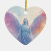 The Pastel Angel on Romantic Valentine Tree Keramisch Ornament (Voorkant)