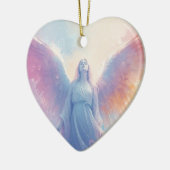 The Pastel Angel on Romantic Valentine Tree Keramisch Ornament (Links)