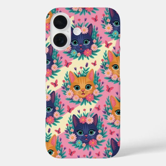 The Pastel Whiskers & Wildflowers Case-Mate iPhone Case (Achterkant)