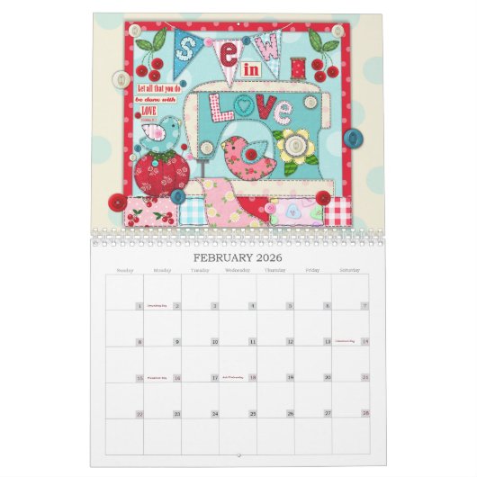 "The Patchwork Meadow" 2025 Schriftkalender Kalender (Feb 2026)