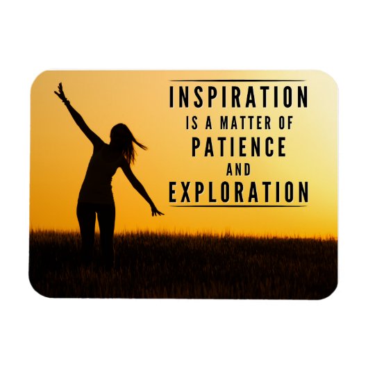 The Patience of Inspiration - Motivatie Magneet (Horizontaal)