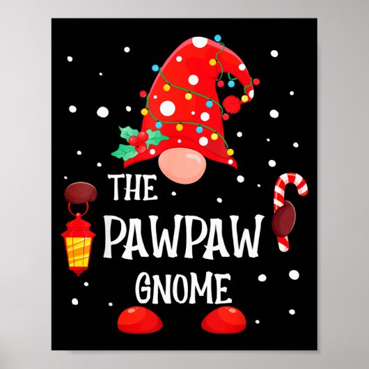 The Pawpaw Gnome Matching Family Christmas Gnome P Poster (Voorkant)