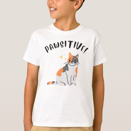 The PAWSITIVE Cat - Kid's T-Shirt (Voorkant)
