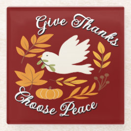 'The Peace Collection' Coaster Glazen Onderzetter