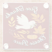 'The Peace Collection' Coaster Glazen Onderzetter (Achterkant)