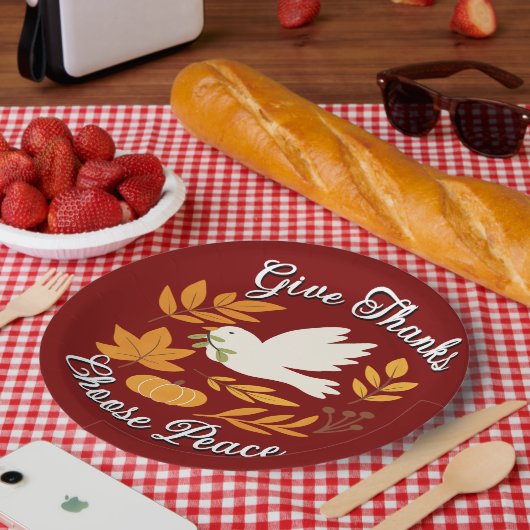 The Peace Collection Paper Plate Papieren Bordje (Picknick)