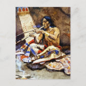 "The Peace Pipe" van Charles M Russell Briefkaart (Voorkant)