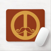 The Peace Stache custom mousepad Muismat (Met muis)