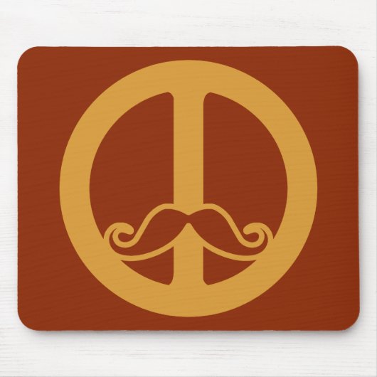 The Peace Stache custom mousepad Muismat (Voorkant)