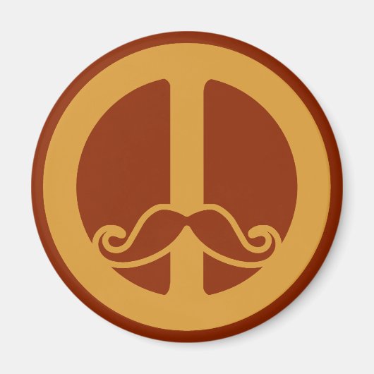 The Peace Stache magnet (Voorkant)