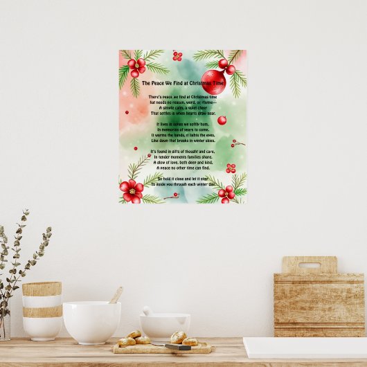 The Peace We Find at Christmas Time Poster (Keuken)