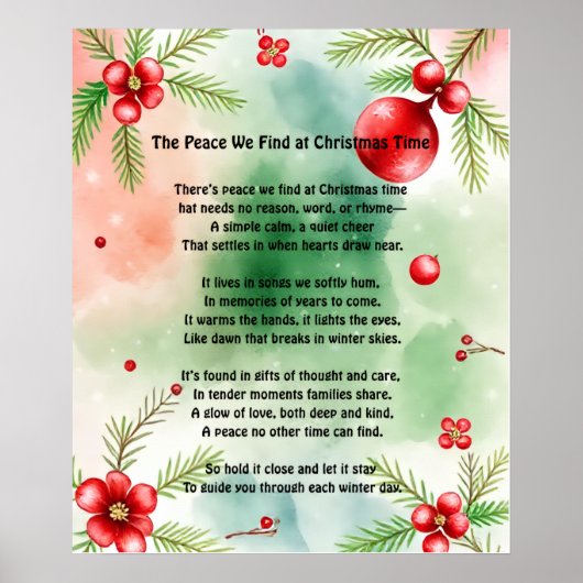 The Peace We Find at Christmas Time Poster (Voorkant)