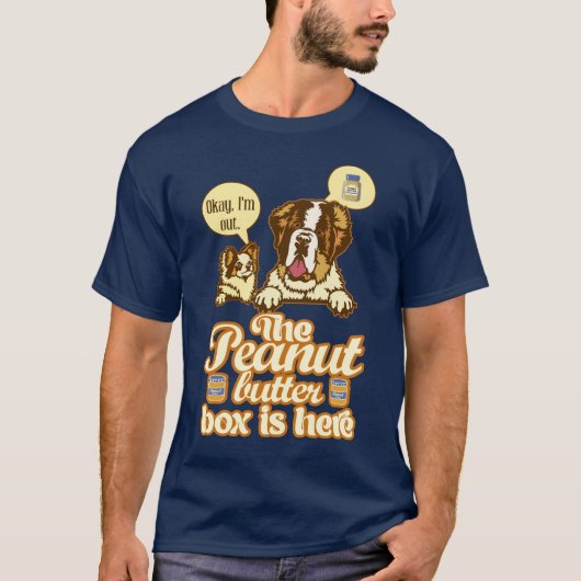 The Peanut Butter Box Funny St. Bernard Duo T-shirt (Voorkant)