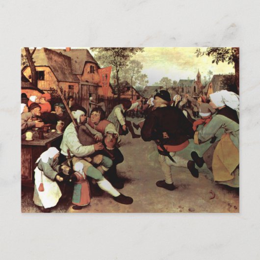 The Peasant Dance - 1568 Briefkaart (Voorkant)
