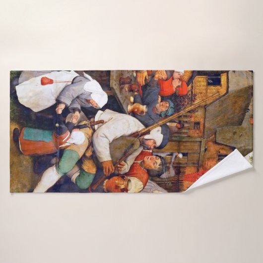 The Peasant Dance, Pieter Bruegel Badhanddoek (Badhanddoek)