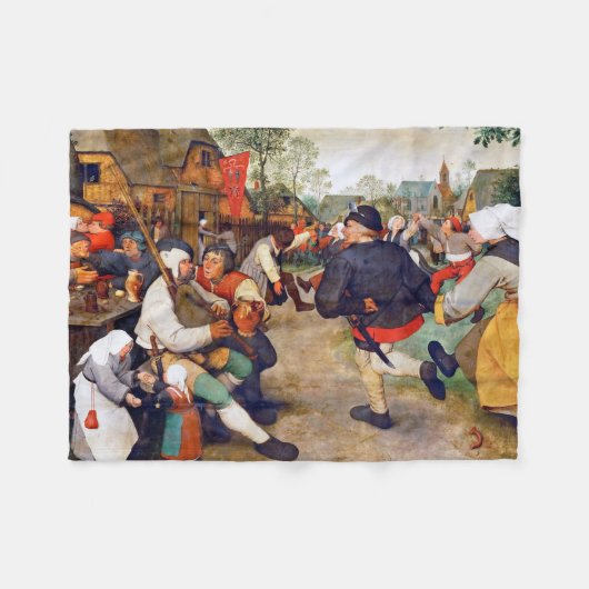 The Peasant Dance, Pieter Bruegel Fleece Deken (Voorkant (Horizontaal))