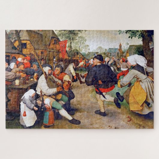 The Peasant Dance, Pieter Bruegel Legpuzzel (Horizontaal)