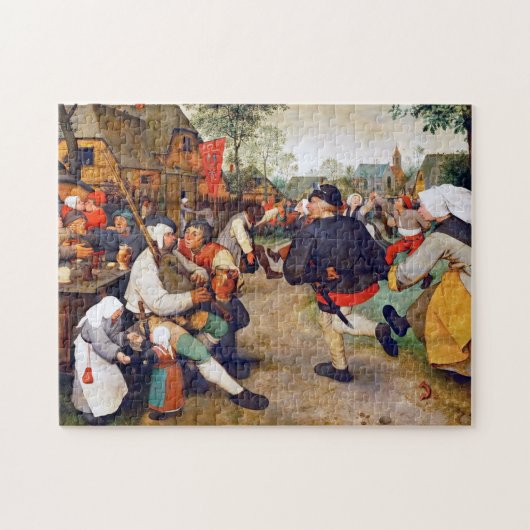 The Peasant Dance, Pieter Bruegel Legpuzzel (Horizontaal)