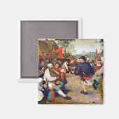 The Peasant Dance, Pieter Bruegel Magneet (Voorkant / Achterkant)
