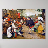 The Peasant Dance, Pieter Bruegel Poster (Voorkant)