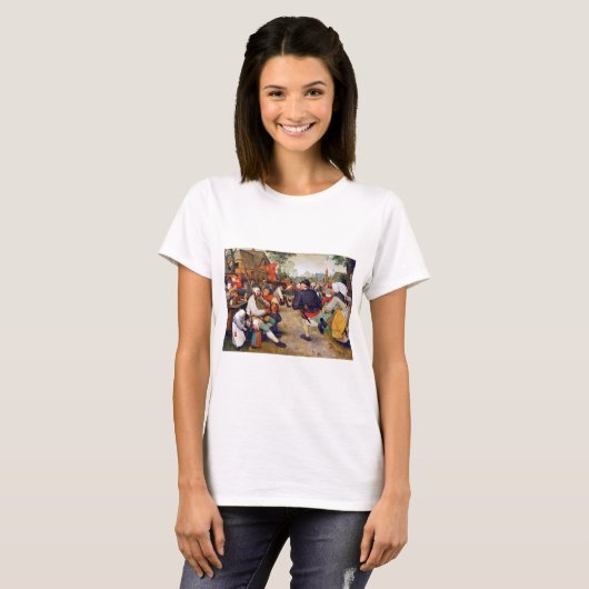 The Peasant Dance, Pieter Bruegel T-shirt (Voorkant volledig)