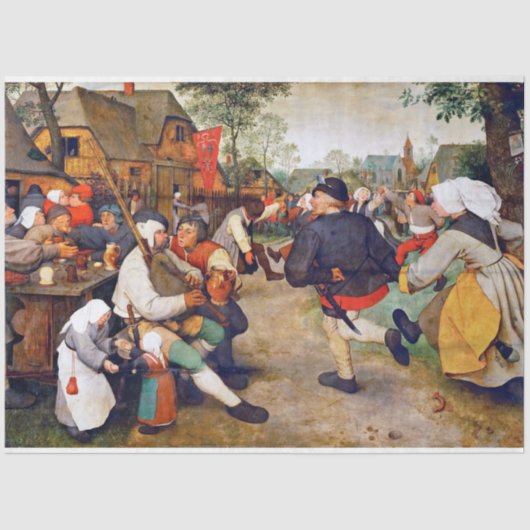 The Peasant Dance, Pieter Bruegel Tissuepapier (Voorkant)