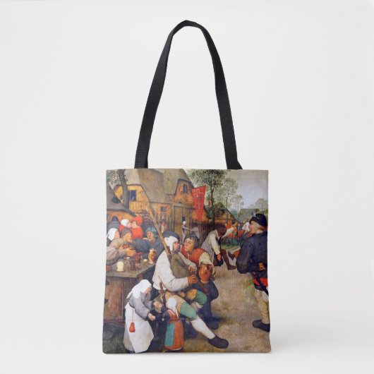 The Peasant Dance, Pieter Bruegel Tote Bag (Voorkant)