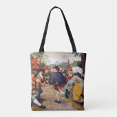 The Peasant Dance, Pieter Bruegel Tote Bag (Achterkant)