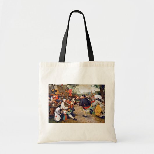 The Peasant Dance, Pieter Bruegel Tote Bag (Voorkant)