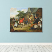 The Peasants' Dance, 1678 Canvas Afdruk (Insitu (Houten vloer))