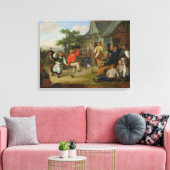 The Peasants' Dance, 1678 Canvas Afdruk (Insitu (Woonkamer))