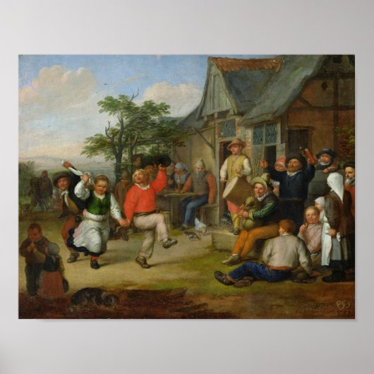 The Peasants' Dance, 1678 Poster (Voorkant)
