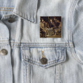 The Peasant's Meal, 1642 Vierkante Button 5,1 Cm (In situ)