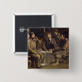 The Peasant's Meal, 1642 Vierkante Button 5,1 Cm (Voorkant /achterkant)