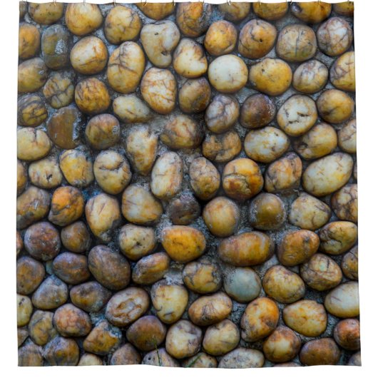 The pebble stone floors, background texturesabstra douchegordijn (Voorkant)
