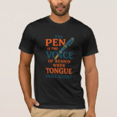 The Pen is The Voice of Reason T-shirt (Voorkant)