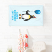 The penguin with the blue balloon spandoek (Insitu)