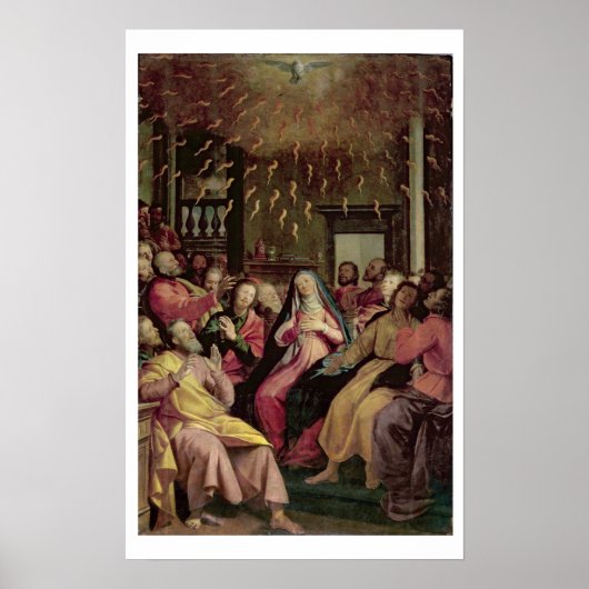 The Pentecost, c.1598 (olie op het paneel) Poster (Voorkant)
