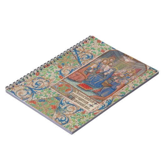 The Pentecost Medieval Illuminated Manuscript Notitieboek (Linkerzijde)