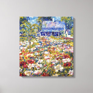 "The Peony Garden" Canvas Afdruk