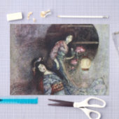 "The Peony Lantern" door Warwick Goble Tissuepapier (Craft)